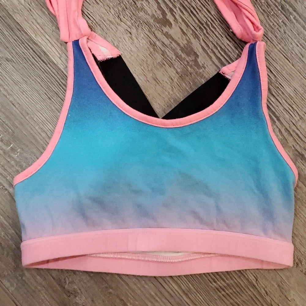Justice Sporty Tank Top with Built in Bra and Matching Shorts Set Size 8